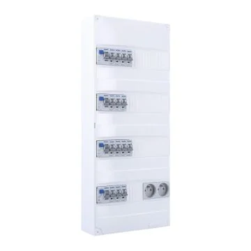 IKEPE Tableau électrique pré-équipé à vis avec prise 4 rangées 4ID 63A 14 disjoncteurs