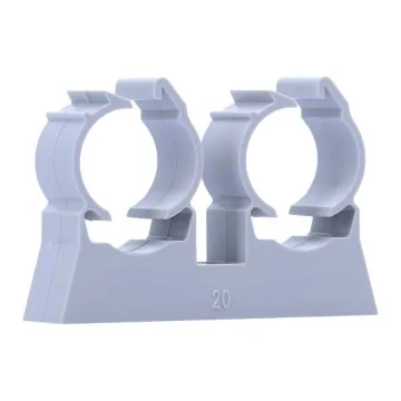ING FIXATIONS Fixation double de tube D20 pour bardage + vis - Boite de 50 - A313220