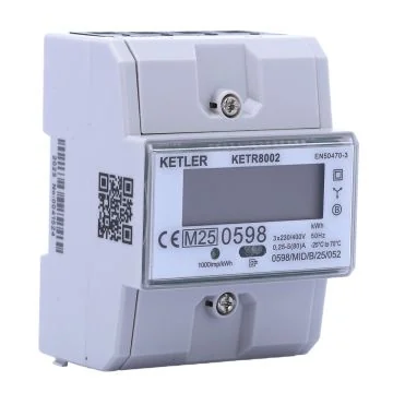 KETLER Compteur d'énergie 80A tétrapolaire certifié MID - KETR8002