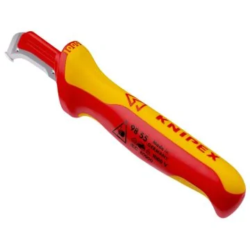 KNIPEX Couteau de dénudage isolé 1000V à lame courbe avec sabot 180mm - 9855