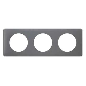LEGRAND Céliane Plaque Poudré 3 postes Schiste - 066733