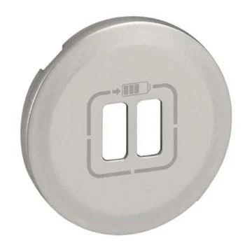 LEGRAND Céliane Enjoliveur titane double chargeur USB - 068556