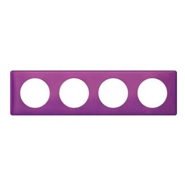 LEGRAND Céliane Plaque Métal 4 postes Violet irisé - 068714