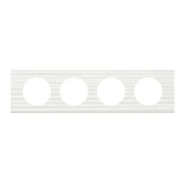 LEGRAND Céliane Plaque Matières 4 postes Corian cannelé- 069014
