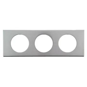 LEGRAND Céliane Plaque - Métal - 3 postes 71mm Inox brossé