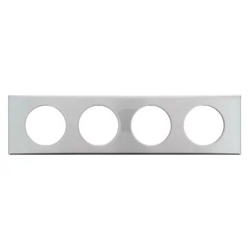 LEGRAND Céliane Plaque - Métal - 4 postes 71mm Inox brossé