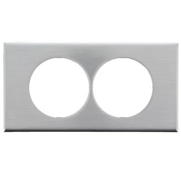 LEGRAND Céliane Plaque - Métal - 2 postes 57mm Inox brossé