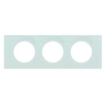 LEGRAND Céliane Plaque Matières 3 postes Verre kaolin - 069313