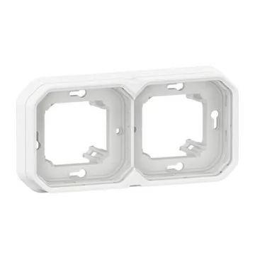 LEGRAND Plexo Support plaque encastré 2 postes à composer étanche blanc IP55 - 069694L