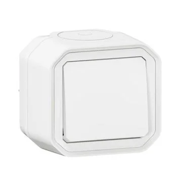 LEGRAND Plexo Bouton poussoir saillie complet étanche blanc IP55 - 069760L