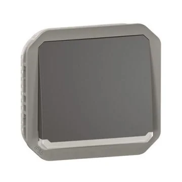 LEGRAND Plexo Bouton poussoir à voyant lumineux à composer étanche anthracite IP55 - 069813L