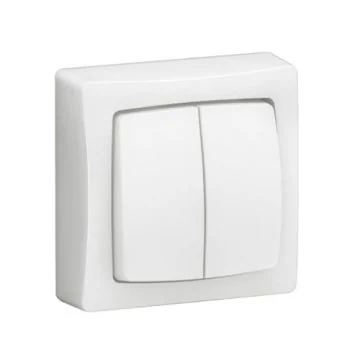 LEGRAND Transformeur double 5 en 1 interrupteur double va et vient ASL complet en saillie blanc - 086020L