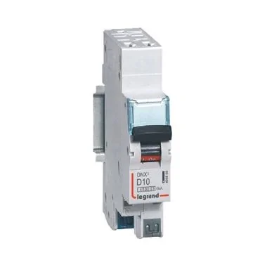 Disjoncteur LEGRAND DNX3 10A auto Ph+N courbe D 4,5kA 230V