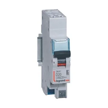 Disjoncteur LEGRAND DNX3 20A auto Ph+N courbe D 4,5kA 230V