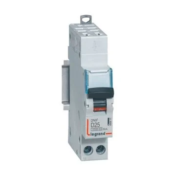 LEGRAND DNX3 Disjoncteur 25A auto Ph+N courbe D 4,5kA 230V - 406811