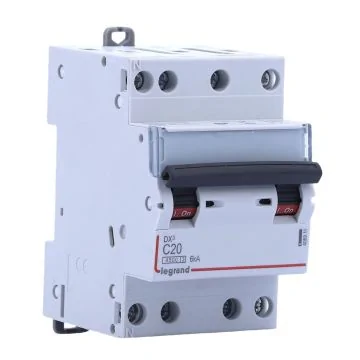 LEGRAND DX3 Disjoncteur tétrapolaire 20A courbe C 6kA 400V - 406911