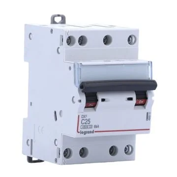 LEGRAND DX3 Disjoncteur tétrapolaire 25A courbe C 4,5kA 400V - 406912