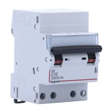 LEGRAND DX3 Disjoncteur tétrapolaire 10A auto/vis courbe C 4,5kA 400V - 406917