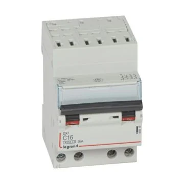 LEGRAND DX3 Disjoncteur tétrapolaire 16A auto/vis courbe C 4,5kA 400V - 406919