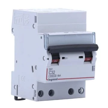 LEGRAND DX3 Disjoncteur tétrapolaire 32A auto/vis courbe C 4,5kA 400V - 406922