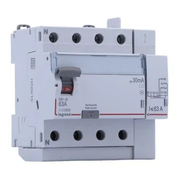 LEGRAND DX3 Interrupteur différentiel tétrapolaire 63A 30mA type AC auto 5 modules 400V - 411653