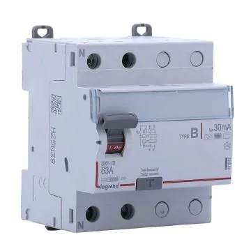 Interrupteur différentiel LEGRAND DX3 tétrapolaire 63A 30mA type B 4 modules 400V