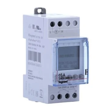 LEGRAND Interrupteur horaire 16A monophasé digital programmable jour/hebdo 2 modules - 412631