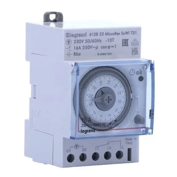 LEGRAND Interrupteur horaire 16A monophasé analogique programmable journalier 3 modules - 412823