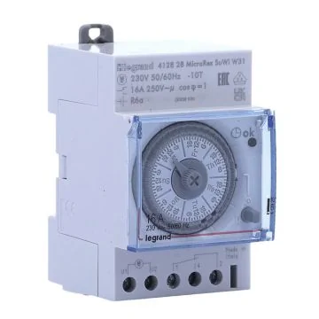 LEGRAND Interrupteur horaire 16A monophasé analogique programmable hebdomadaire 3 modules - 412828