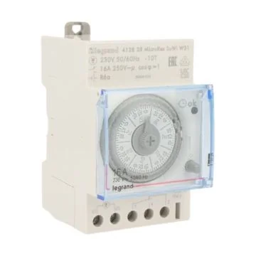 LEGRAND Interrupteur horaire 16A monophasé analogique programmable hebdomadaire 3 modules - 412828