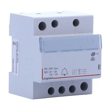LEGRAND Transformateur pour sonnerie 230V vers 12V ou 8V - 413092