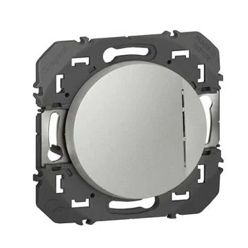 LEGRAND Dooxie Bouton poussoir lumineux aluminium - 600016