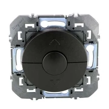 Poussoir volets roulants Dooxie noir mat Legrand - vue de face