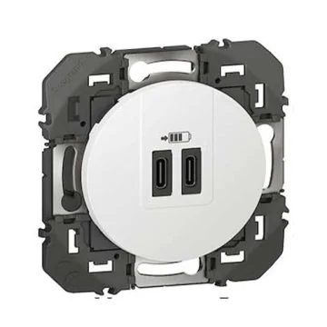 LEGRAND Dooxie Double chargeur USB Type C blanc - 600345