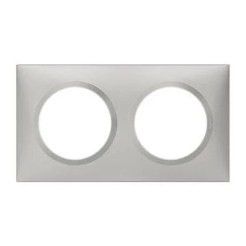 LEGRAND Dooxie Plaque double aluminium - 600852