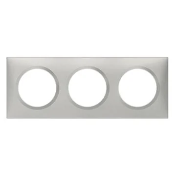 LEGRAND Dooxie Plaque triple aluminium - 600853