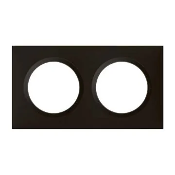 Plaque 2 postes Legrand Dooxie coloris noir