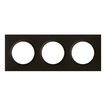 Plaque Legrand Dooxie 3 postes coloris noir