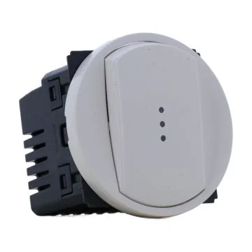 LEGRAND Céliane Interrupteur ou va-et-vient sans neutre avec voyant témoin intégré blanc - CB0016
