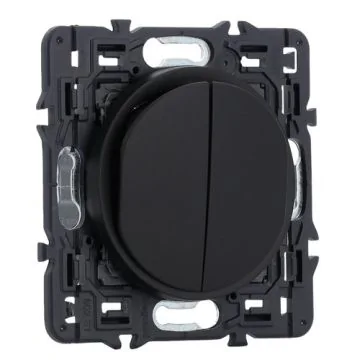 LEGRAND Céliane Double bouton poussoir noir semi complet