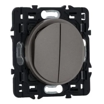 LEGRAND Céliane Double bouton poussoir titane semi complet