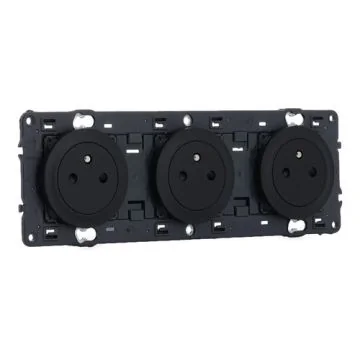 LEGRAND Céliane Prise de courant précâblée 3x2P+T noir semi complet