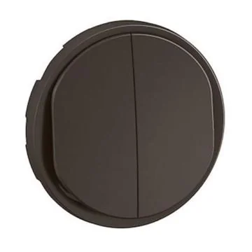 LEGRAND Céliane enjoliveur interrupteur double noir - CN2001