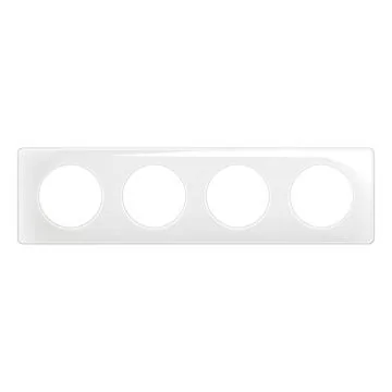 LEGRAND Céliane Plaque quadruple blanc émaillé - CP0004