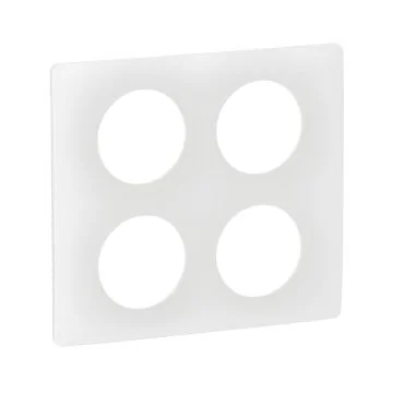 LEGRAND Céliane Plaque 2 x 2 postes blanc emaille - CP0009