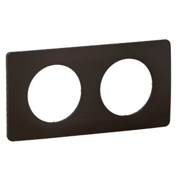 LEGRAND Céliane Plaque double mat noir - CP0102