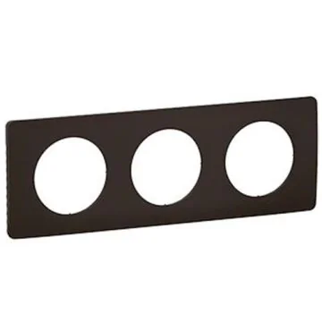 LEGRAND Céliane Plaque triple mat noir - CP0103
