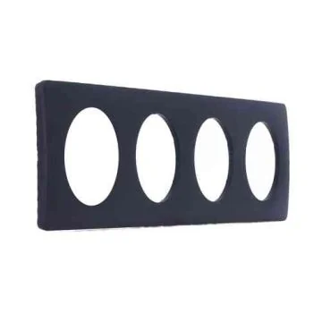 LEGRAND Céliane Plaque quadruple noir mat - CP0104