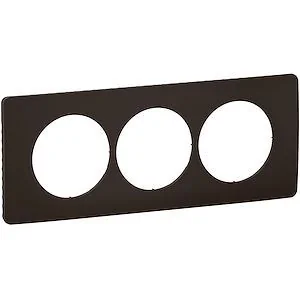 LEGRAND Céliane Plaque triple noir mat E57 - CP0107