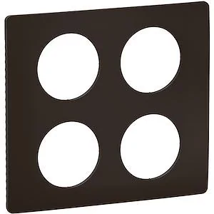 LEGRAND Céliane Plaque 2 x 2 postes noir mat - CP0109